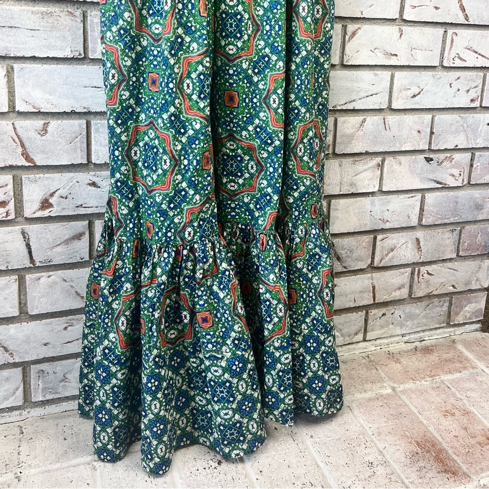 Cara Cara | Moroccan Tile Teal Jazzy Dress - Picture 4 of 10